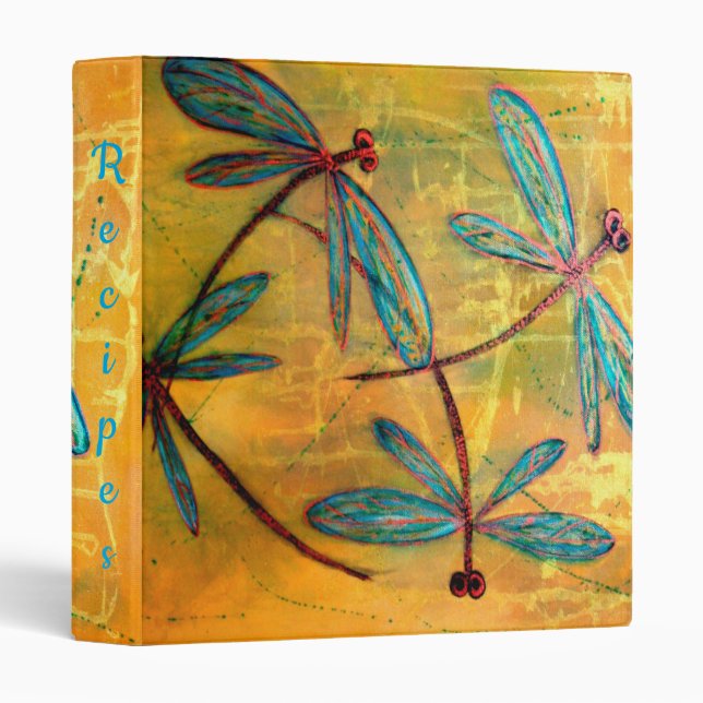 Dragonfly Haze 3 Ring Binder (Front/Spine)