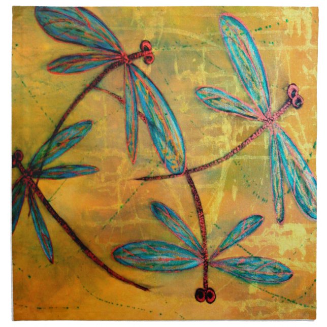 Dragonfly Haze Cloth Napkin (Front)