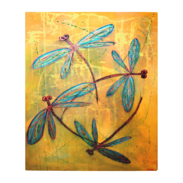 Dragonfly Haze Metal Print (Front)