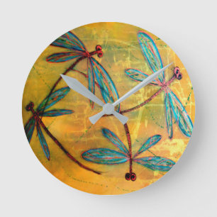 Dragonfly Haze Square Wall Clock