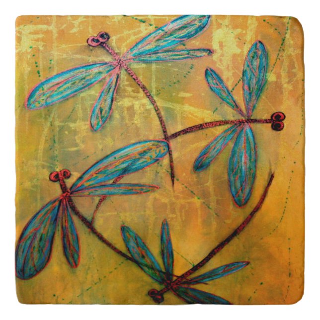 Dragonfly Haze Trivet (Front)