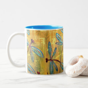 Dragonfly Haze Two-Tone Coffee Mug