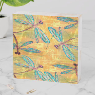 Dragonfly Haze Wooden Box Sign