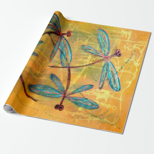 Dragonfly Haze Wrapping Paper Custom