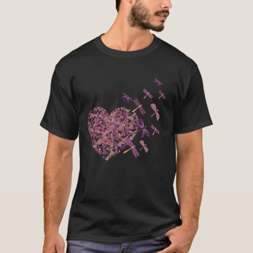 Dragonfly Heart Flying out of Heart Lover Classic  T_Shirt