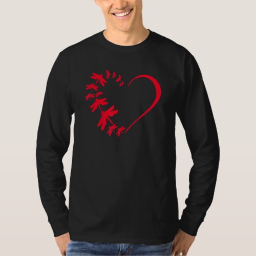 Dragonfly Heart Insect Bugs Spiritual Animal T_Shirt