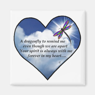 Dragonfly Heart Poem Magnet
