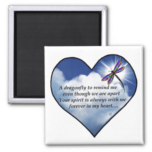 Dragonfly Heart Poem Magnet
