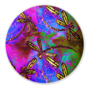 Dragonfly Hippy Flit Ceramic Knob