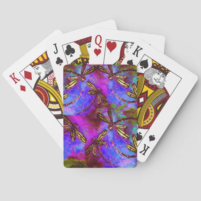 Dragonfly Hippy Flit Poker Cards (Back)