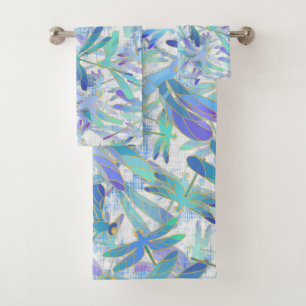 Dragonfly Holiday   White Bath Towel Set
