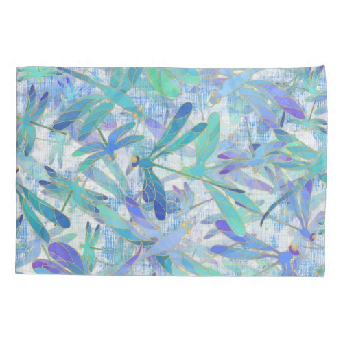 Dragonfly Holiday  White Pillow Case