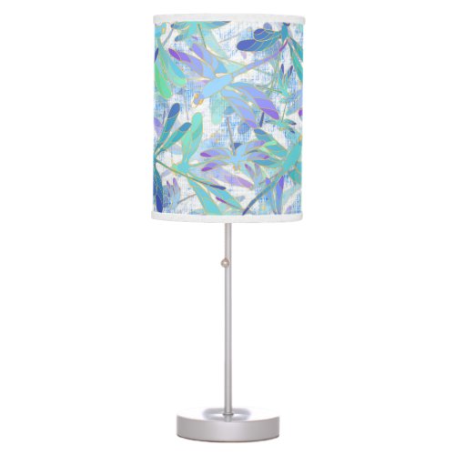 Dragonfly Holiday  White Table Lamp