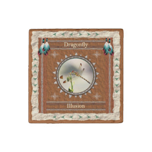 Dragonfly illusion Energy Stone Magnet