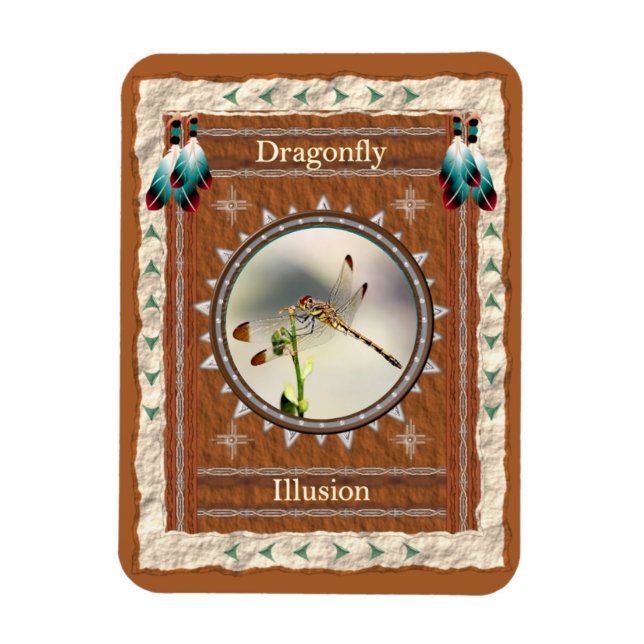 Dragonfly -Illusion- Vinyl Flexi Magnet (Vertical)