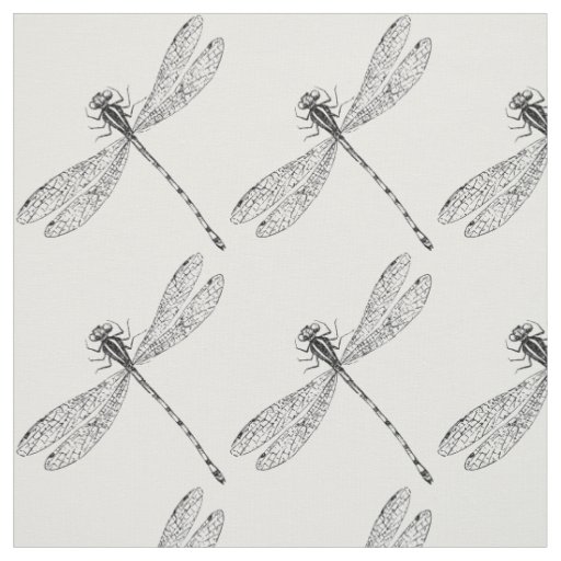 Dragonfly Illustration Fabric