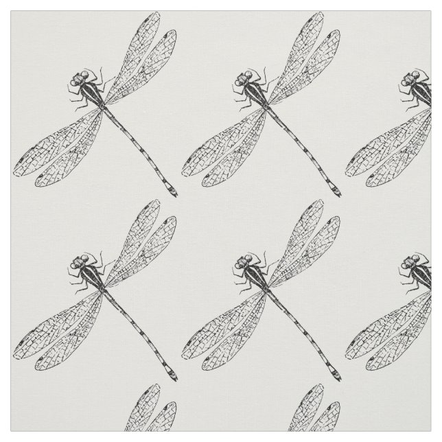 Dragonfly Illustration Fabric (Swatch)