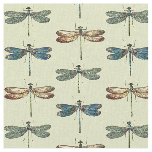 Dragonfly Illustrations Fabric