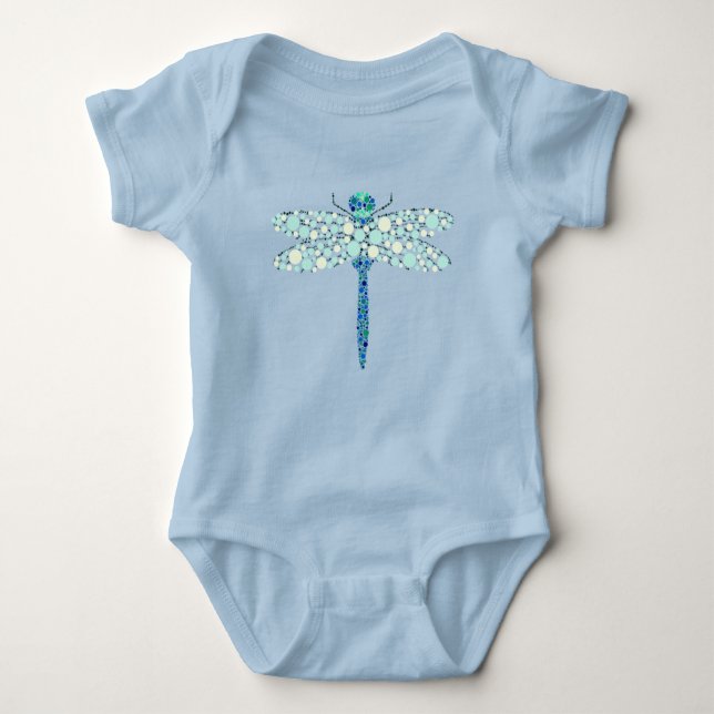 Dragonfly In Dots Baby Bodysuit (Front)