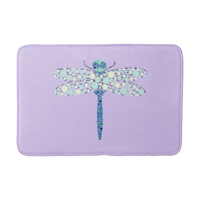 Dragonfly In Dots Bath Mat (Front)