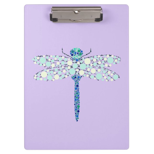 Dragonfly In Dots Clipboard (Front)