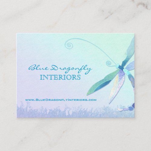 Dragonfly in Dreamy Field Unique Business Cards