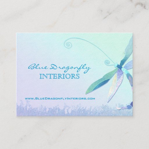 Customizable Dragonfly in Dreamy Field Unique Business Cards