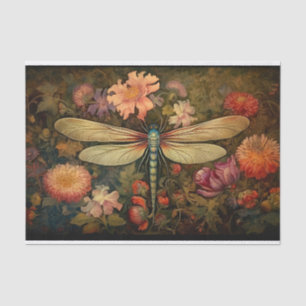 Dragonfly in Florals 7 Decoupage Paper