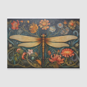 Dragonfly in Florals 8 Decoupage Paper