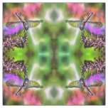 Dragonfly In Green and Blue Realistic Painting Fabric