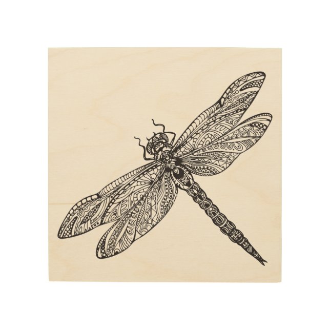 Dragonfly In Style 5 Wood Wall Decor (Front)