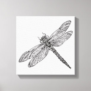 Dragonfly In Style 6 Canvas Print