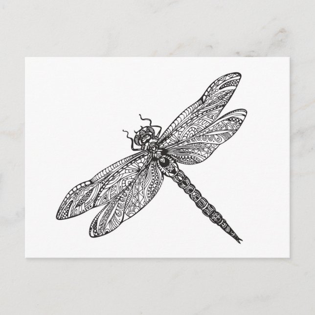 Dragonfly In Style Postcard (Front)