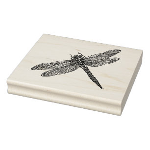 Dragonfly In Style Rubber Stamp