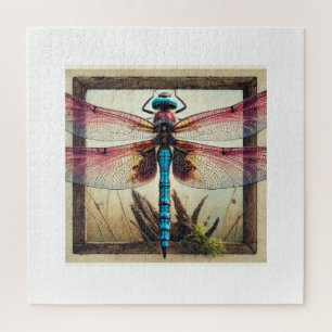 Dragonfly in watercolor and ink 300924IREF210 - Wa Jigsaw Puzzle