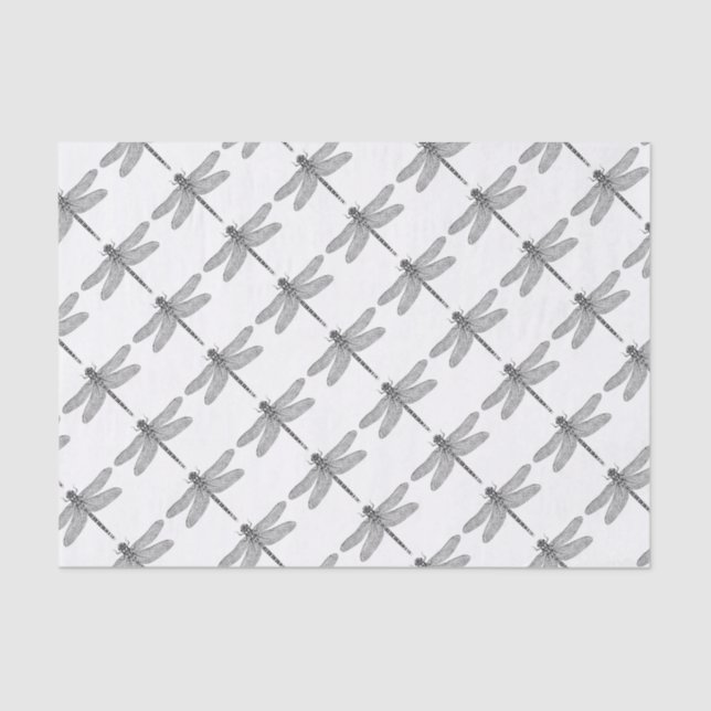 Dragonfly ink illustration tissue paper (Front)