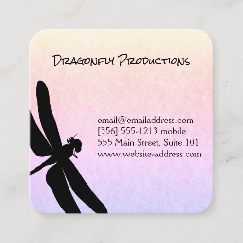 Dragonfly  Insect Square Business Card