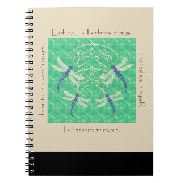 Dragonfly | Inspirational Spiral Notebook (Front)