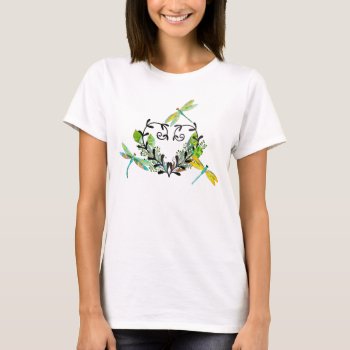 Dragonfly Inspired Women's T-shirt by DigiGraphics4u at Zazzle