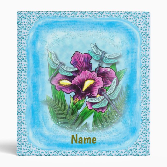 Dragonfly  Iris  3 Ring Binder (Front)