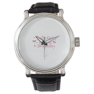 Dragonfly Just A Girl Who Loves Dragonflies T-Shir Watch