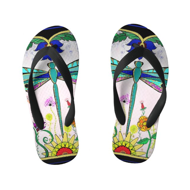 Dragonfly Kid's Flip Flops (Footbed)