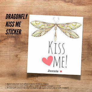 DragonFly Kiss Me Sticker