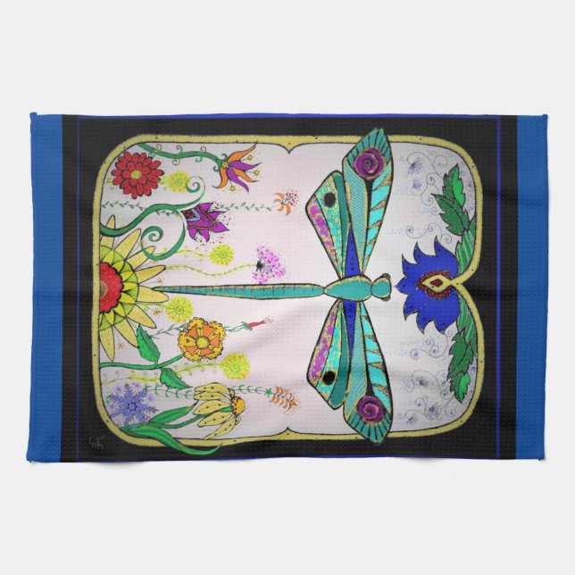 Dragonfly  kitchen towel (Horizontal)