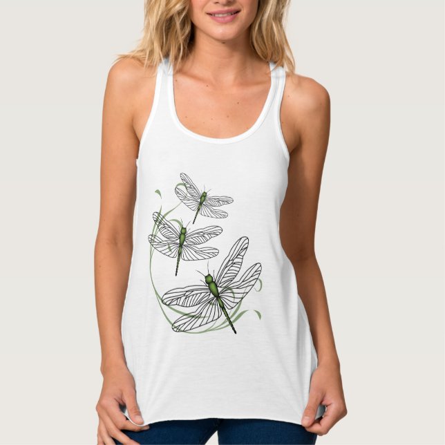 Dragonfly Ladies  Tank Top (Front)