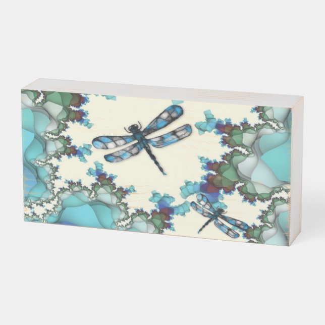 Dragonfly Land  Wood Art Sign (Angled Horizontal)