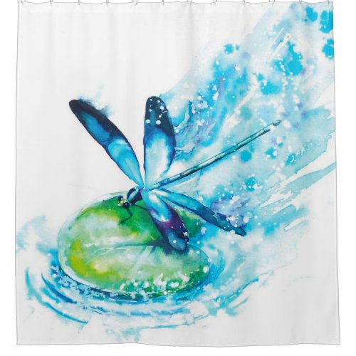 Dragonfly Landing Gift  Cute Gift For Mother Day  Shower Curtain