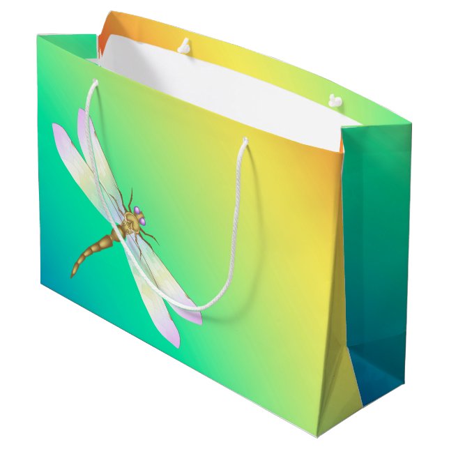 Dragonfly Large Gift Bag (Back Angled)