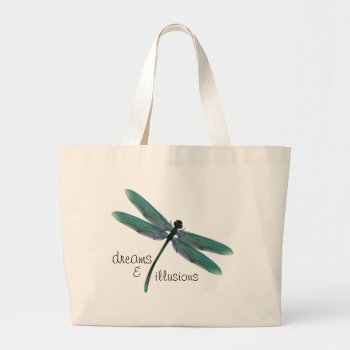 Dragonfly Large Tote Bag by stellerangel at Zazzle