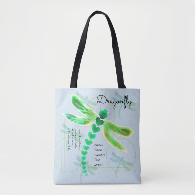 Dragonfly | Light Blue Tote Bag (Front)